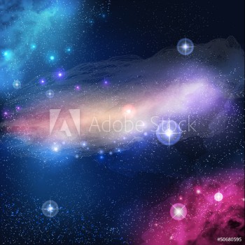 Picture of 100 Vector Beautiful Glowing Galaxy